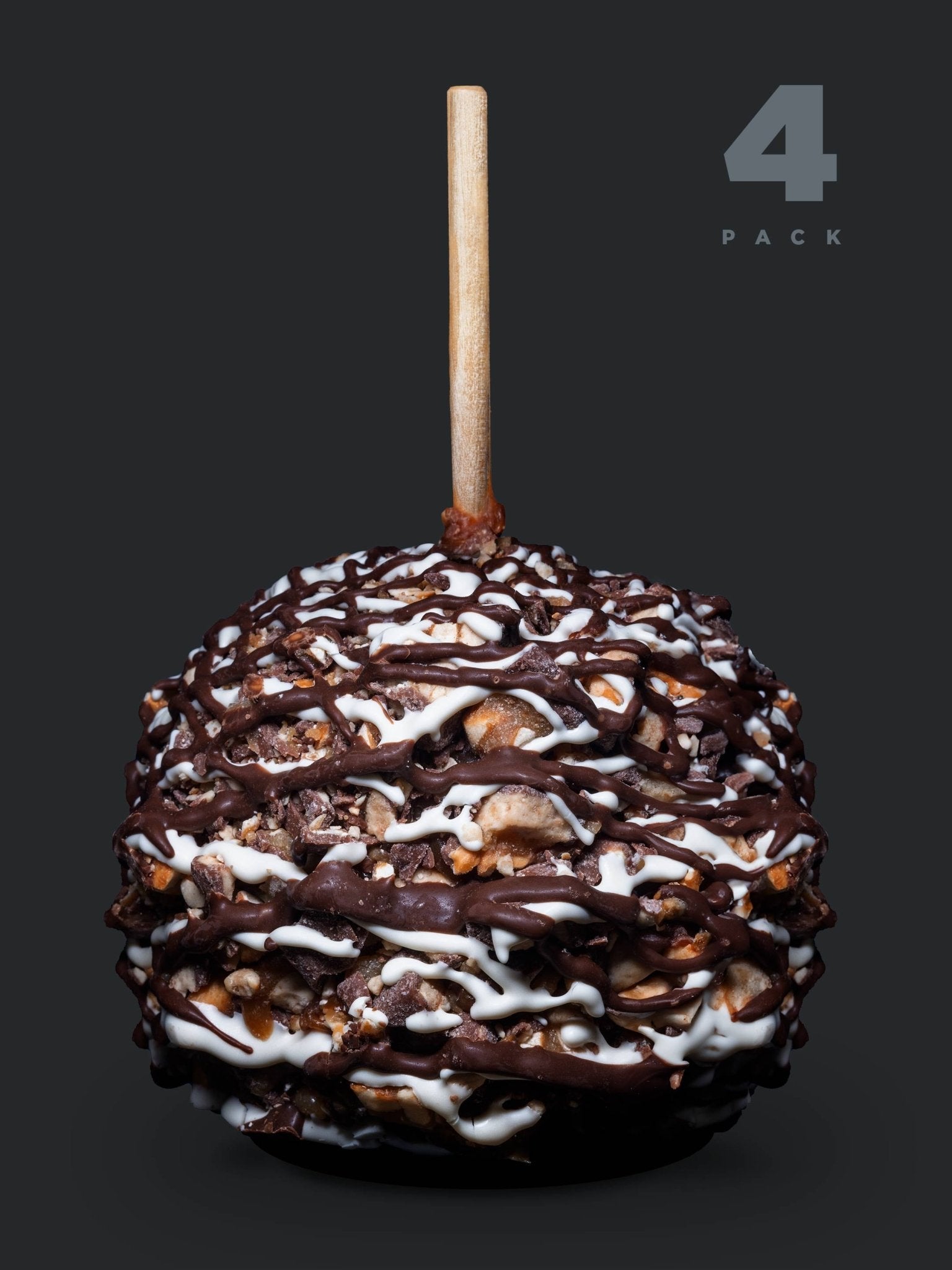 Gourmet Caramel Apple - Snickers (4 - Pack) - The Caramel Tree